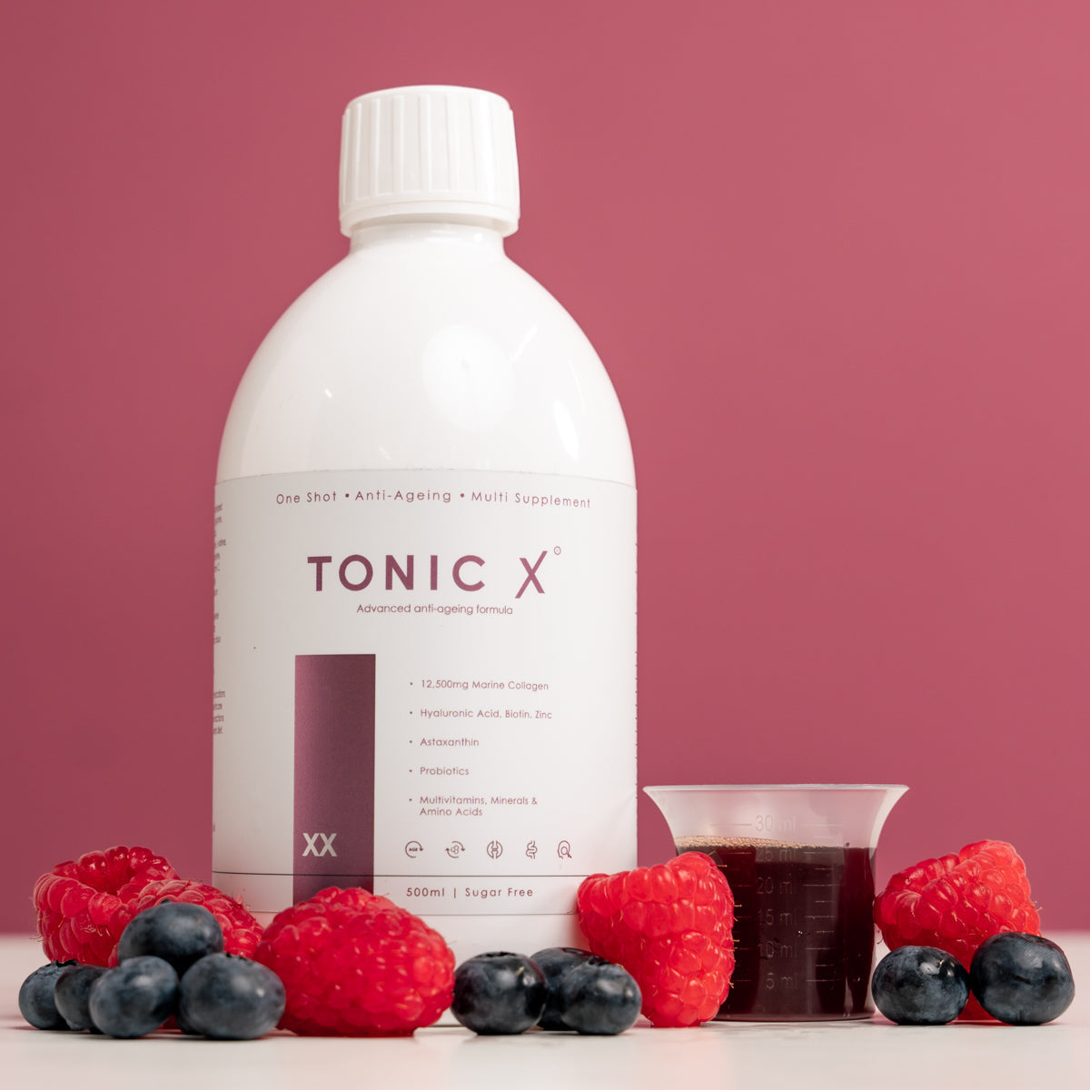 TONIC X
FORMULATION XX - ADVANCED COLLAGEN MULTI-SUPPLEMENT
WITH ASTAXANTHIN AND PROBIOTIC