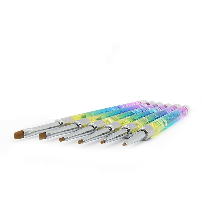 Gel and Art Rainbow Brush Set (6 Brushes)